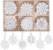 Hanging Wood Christmas Tree Snowflake Ornaments Crafts Hollowed Embellishments for Christmas Holiday Decor, 3inch, White